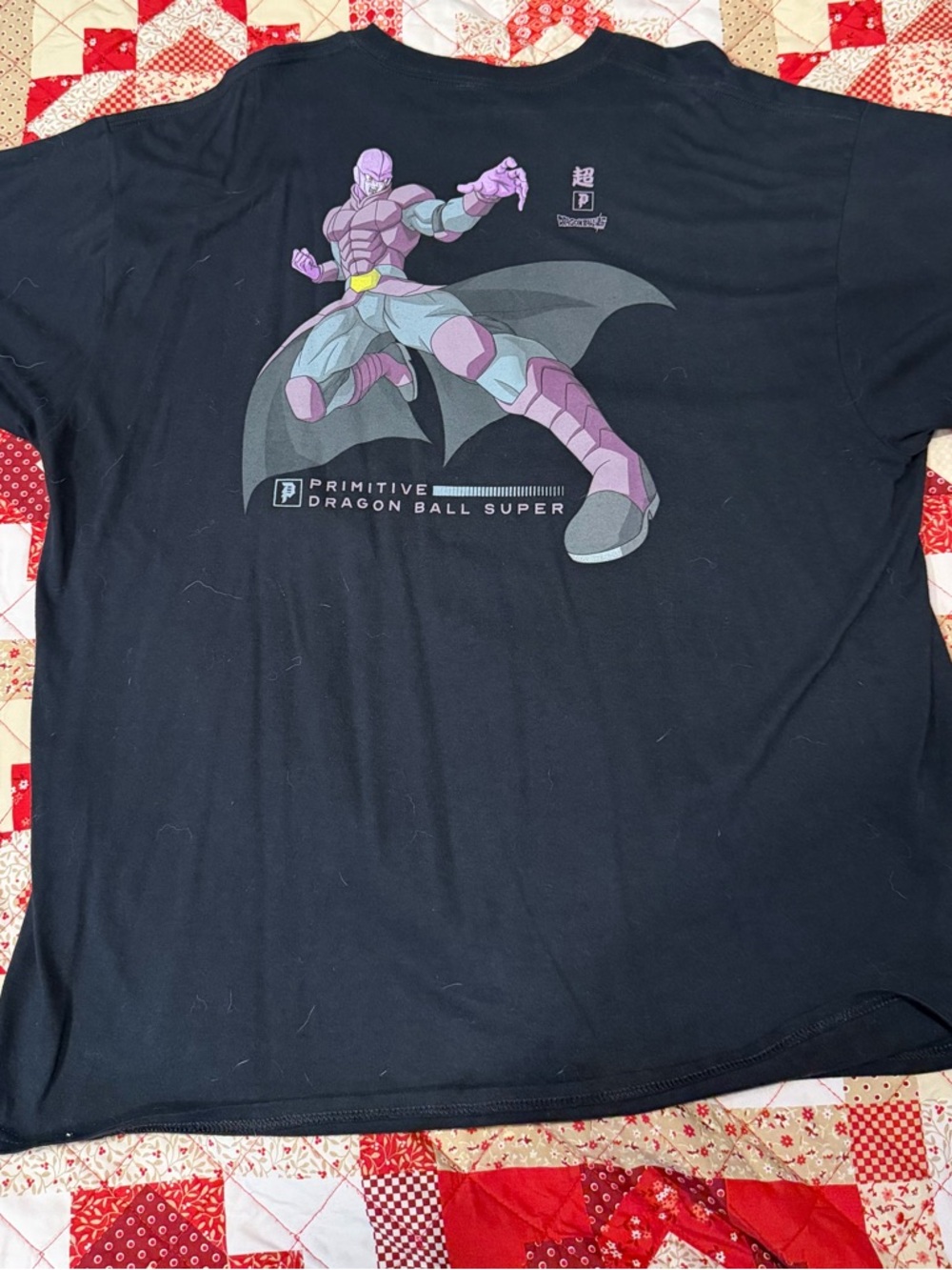 Primitive Black Tee with Purple Anime Graphic